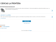 Tablet Screenshot of cienciasfrontera.blogspot.com