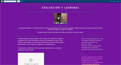 Desktop Screenshot of exaltacionylagrimas.blogspot.com