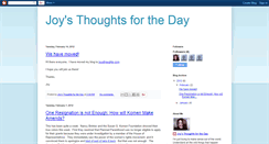 Desktop Screenshot of joysthoughtsfortheday.blogspot.com