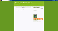 Desktop Screenshot of fashiongeekclothingforlife.blogspot.com