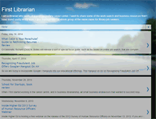 Tablet Screenshot of firstlibrarian.blogspot.com