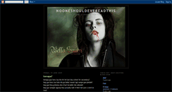 Desktop Screenshot of nooneshouldevereadthis.blogspot.com