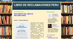 Desktop Screenshot of librodereclamacionesperu.blogspot.com