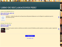 Tablet Screenshot of librodereclamacionesperu.blogspot.com