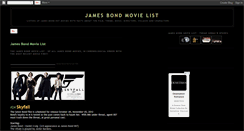 Desktop Screenshot of james-bond-movie-list.blogspot.com