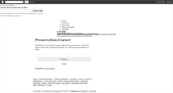 Desktop Screenshot of preservationcorner.blogspot.com