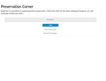 Tablet Screenshot of preservationcorner.blogspot.com