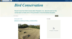 Desktop Screenshot of birdconservationresearch.blogspot.com