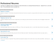 Tablet Screenshot of professional-resumes.blogspot.com