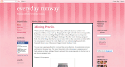 Desktop Screenshot of everydayrunwayblog.blogspot.com