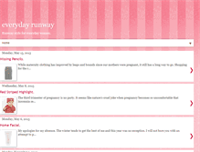 Tablet Screenshot of everydayrunwayblog.blogspot.com