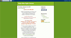 Desktop Screenshot of helpkidsfightcancer.blogspot.com