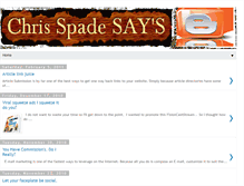 Tablet Screenshot of chrisspadesays.blogspot.com