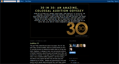 Desktop Screenshot of 30in30auditionodyssey.blogspot.com