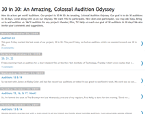 Tablet Screenshot of 30in30auditionodyssey.blogspot.com