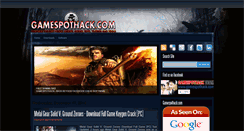 Desktop Screenshot of gamespothack.blogspot.com