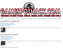 Tablet Screenshot of gamespothack.blogspot.com