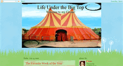 Desktop Screenshot of lifeunderthebigtoptoo.blogspot.com