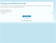 Tablet Screenshot of jugareljuegomasdificil.blogspot.com