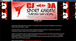 Desktop Screenshot of canadasportkaratemedia.blogspot.com