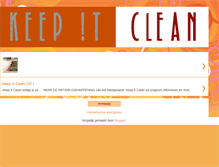 Tablet Screenshot of keepitcleanbelgium.blogspot.com