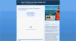 Desktop Screenshot of howtoselflearnplayguitar.blogspot.com