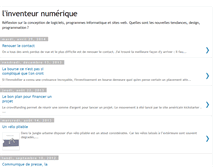Tablet Screenshot of inventeur-numerique.blogspot.com
