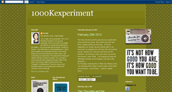 Desktop Screenshot of 1000kexperiment.blogspot.com