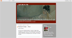 Desktop Screenshot of letsbeinlife.blogspot.com