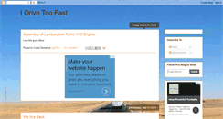 Desktop Screenshot of idrivetoofast.blogspot.com