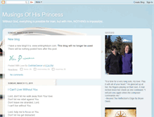 Tablet Screenshot of hisprincessmusings.blogspot.com