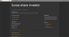 Desktop Screenshot of bursashareinvestor.blogspot.com