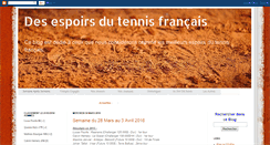 Desktop Screenshot of desespoirsdutennisfrancais.blogspot.com