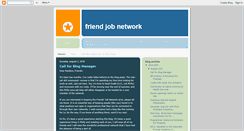 Desktop Screenshot of friendjobnetwork.blogspot.com