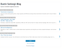 Tablet Screenshot of dustinszelong.blogspot.com