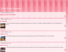 Tablet Screenshot of littlemisscoupons.blogspot.com