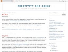 Tablet Screenshot of creativityandaging.blogspot.com