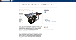 Desktop Screenshot of howtochooseatablesaw.blogspot.com