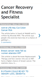 Mobile Screenshot of cancerrecoveryandfitnessspecialist.blogspot.com
