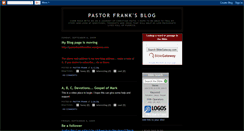 Desktop Screenshot of pastorfrankblog.blogspot.com