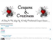 Tablet Screenshot of coupons-and-craziness.blogspot.com