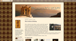 Desktop Screenshot of orthodoxwayoflife.blogspot.com