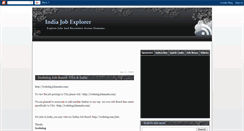 Desktop Screenshot of indiajobexplorer.blogspot.com