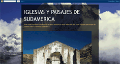 Desktop Screenshot of iglesiasypaisajesdesudamerica.blogspot.com