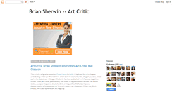 Desktop Screenshot of briansherwin-artcritic.blogspot.com