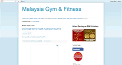 Desktop Screenshot of malaysiagymfitness.blogspot.com