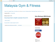 Tablet Screenshot of malaysiagymfitness.blogspot.com