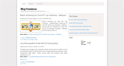 Desktop Screenshot of fransiscusblog.blogspot.com