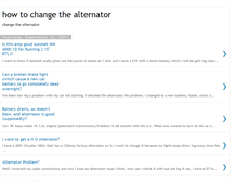 Tablet Screenshot of howtochangethealternator.blogspot.com