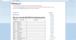 Desktop Screenshot of antennasupply.blogspot.com